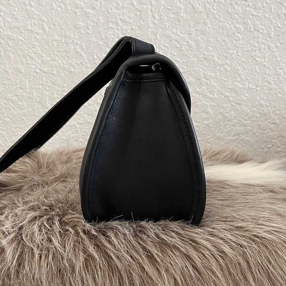 Rare Vintage Coach Ashland Bag 9914 Full Grain Cowhide Leather- Navy Blue - Picture 6 of 16